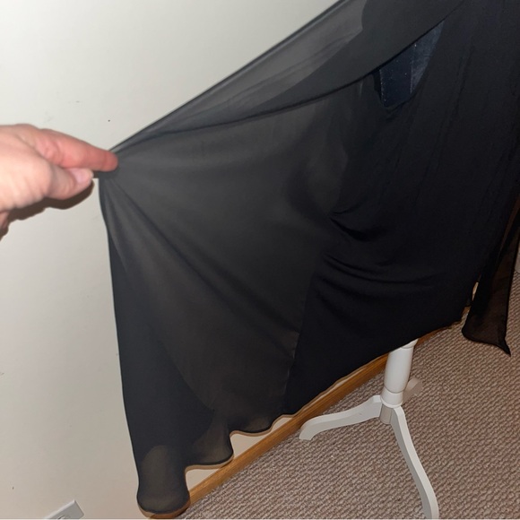 Black Sleeveless Top with Sheer Panels - Picture 3 of 5